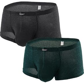 IKINGSKY Men's Bulge Boxer Briefs U-Hance Pouch Mens Stretch Underwear Sexy Breathable Under Panties