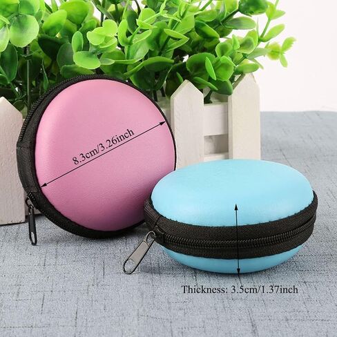 AKOAK 6 Pcs Portable Round Earphone Storage Box USB Data Cable Hard Disk Zipper Bag Storage Bag in Saudi Arabia