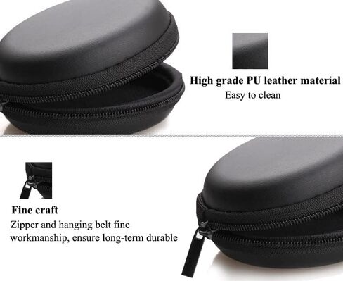 AKOAK 6 Pcs Portable Round Earphone Storage Box USB Data Cable Hard Disk Zipper Bag Storage Bag in Saudi Arabia