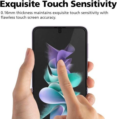 [3+3 Pack] For Samsung Galaxy Z Flip 4 5g, EPU+TPU Anti-Glare Matte Screen Protector, 3 Pack Full Covered Inside + 3 Pack Outer Film, Anti-Fingerprint, Self-Healing, Easy Installation with Alignment Tool in Saudi Arabia