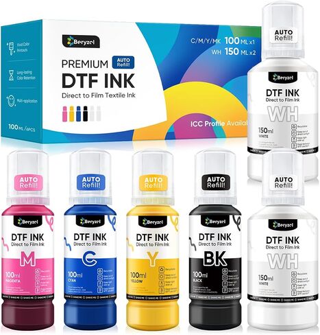 حبر DTF ذو تعبئة تلقائية - حبر نقل DTF ممتاز 700 مل لفيلم PET، حبر إعادة التعبئة لطابعات Epson ET-8550 ET-8500، مجموعة حبر طباعة نقل الحرارة، طباعة نقل الحرارة مباشرة إلى الفيلم in Kuwait