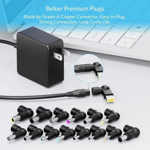 Belker 90W Universal Laptop Charger Power Adapter Cord Supply Replacement for Dell Hp Acer Asus Lenovo Thinkpad Toshiba Samsung Sony Fujitsu Notebook Ultrabook Chromebook in Saudi Arabia
