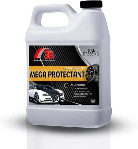 طلاء وتغطية الإطارات الفاخرة القابلة للرش من ميجا بروتكتانت، لمعان شديد ومتانة وحماية طويلة الأمد، يجف بسرعة عند اللمس، تركيبة غير دهنية 64 أونصة سائلة (نصف جالون) in Kuwait