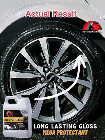 طلاء وتغطية الإطارات الفاخرة القابلة للرش من ميجا بروتكتانت، لمعان شديد ومتانة وحماية طويلة الأمد، يجف بسرعة عند اللمس، تركيبة غير دهنية 64 أونصة سائلة (نصف جالون) in Kuwait