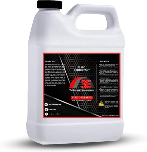 طلاء وتغطية الإطارات الفاخرة القابلة للرش من ميجا بروتكتانت، لمعان شديد ومتانة وحماية طويلة الأمد، يجف بسرعة عند اللمس، تركيبة غير دهنية 64 أونصة سائلة (نصف جالون) in Kuwait