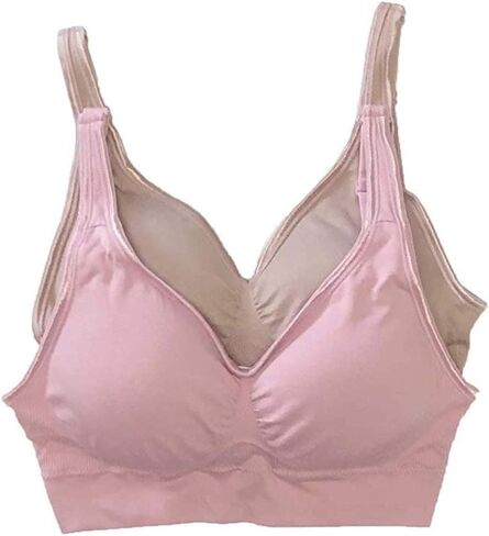 Gloria Vanderbilt Wire Free Bra Breathable Seamless with Removable Pads 2 Pack in Saudi Arabia