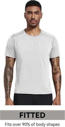 Mens Shirts, Gym T-Shirts for Men Fitted, Muscle Tee Moisture Wicking Workout Short Sleeve for Summer Gym Athletic in Saudi Arabia