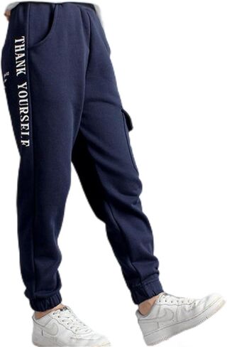 HILEELANG Toddler Boy Sweatpants Kids Sport Jogger Cotton Casual Active Playwear Sweats Pants 2-Pack in Kuwait
