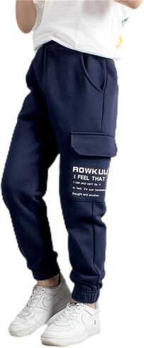 HILEELANG Toddler Boy Sweatpants Kids Sport Jogger Cotton Casual Active Playwear Sweats Pants 2-Pack in Kuwait