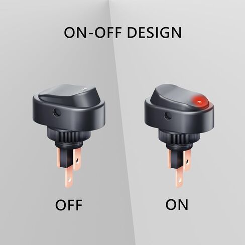 3 حزمة Led البيضاوي الروك التبديل 3Pin ON-OFF SPST البحرية تبديل التبديل لسيارة قارب عربة الغولف دراجة نارية لوحة القيادة استبدال 12 فولت RV ضوء مفتاح الطاقة in Kuwait