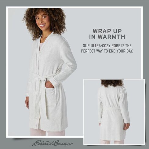Eddie Bauer Women’s Pajama Set – 3 Piece Sleepwear Set - Bathrobe, T-Shirt, and Lounge Pants Set for Women (S-XXL) in Kuwait