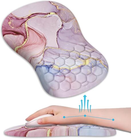 Ergonomic Mouse Pad Wrist Support with Gel Massage Design, [12x8 inch] Small Mouse Pads for Desk Pain Relief Wrist Rest for Mouse, Wrist Pad Office Supplies(Black Cat) in Saudi Arabia