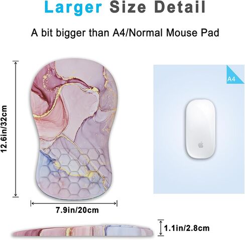 Ergonomic Mouse Pad Wrist Support with Gel Massage Design, [12x8 inch] Small Mouse Pads for Desk Pain Relief Wrist Rest for Mouse, Wrist Pad Office Supplies(Black Cat) in Saudi Arabia
