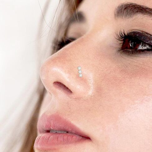 Anicina 18g 20g 22g Nose Rings Studs for Women Mens Nose Rings Hoops Surgical Steel Real Stud Nose Rings L Shaped Corkscrew Bone Nose Piercing Stud Jewelry Hypoallergenic 1.5mm 2mm 2.5mm 3mm in Kuwait