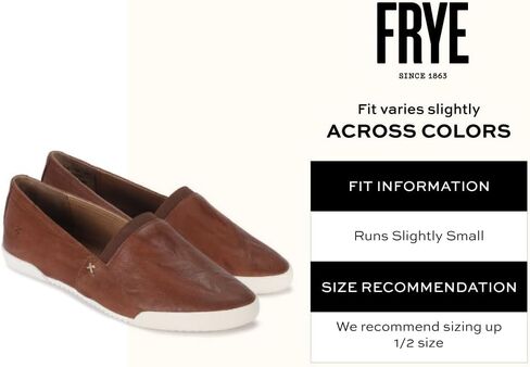 Frye Melanie Slip On Shoes for Women Crafted from Premium Leather with Rubber Toe Bumpers and Soles, Leather Lining, and Removable Footbeds – 1 ¼" Outsole in Saudi Arabia
