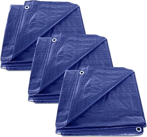 Bazic 4'x6' Tarp - Multipurpose Cover or Great Tent For Gardening Camping Traveling Weather-Resistant Small Size Tarpaulin (2-Pack) in Saudi Arabia