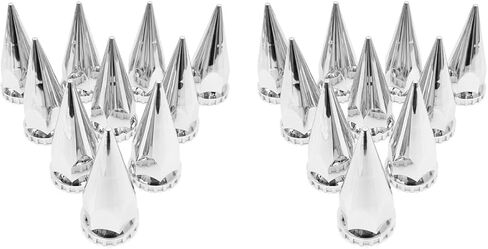 33mm Lug Nut Covers for Semi Trucks, ABS Chrome Flanged Spikes Push-in Lug Nut Cover Caps for Semi Trucks, Pack of 20 PCS in Saudi Arabia