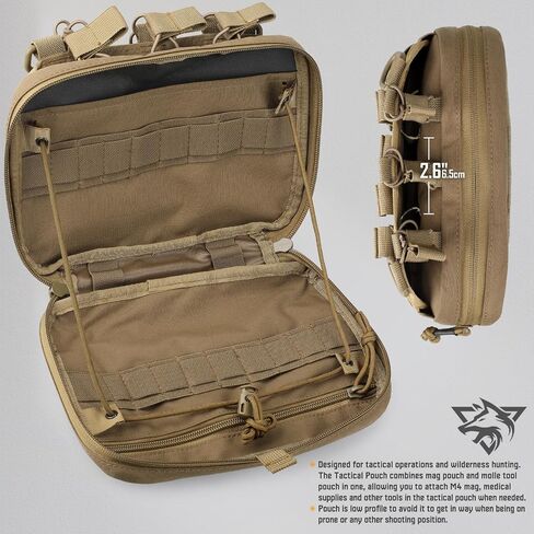 حقيبة WYNEX التكتيكية Molle Mag من تصميم القطع بالليزر، حقيبة مجلة تكتيكية ثلاثية لـ M4/M16 Mag، وحقائب أدوات إدارة Molle للوصول السريع، تتضمن حقيبة EMT الطبية المنظمة رقعة in Kuwait