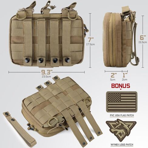 حقيبة WYNEX التكتيكية Molle Mag من تصميم القطع بالليزر، حقيبة مجلة تكتيكية ثلاثية لـ M4/M16 Mag، وحقائب أدوات إدارة Molle للوصول السريع، تتضمن حقيبة EMT الطبية المنظمة رقعة in Kuwait