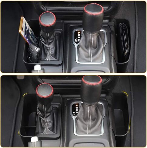 Savadicar JL GearTray Gear Shift Console Side Storage Box Auto Transmission Shifter Side Organizer Tray for 2018-2022 Jeep Wrangler JL JLU & Jeep Gladiator JT، الملحقات الداخلية، أسود in Saudi Arabia