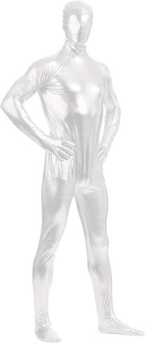 Men's and Women's Shiny Metallic Stretchy Spandex Full Bodysuit Cosplay Zentai Costume in Saudi Arabia