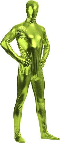 Men's and Women's Shiny Metallic Stretchy Spandex Full Bodysuit Cosplay Zentai Costume in Saudi Arabia