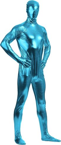 Men's and Women's Shiny Metallic Stretchy Spandex Full Bodysuit Cosplay Zentai Costume in Saudi Arabia