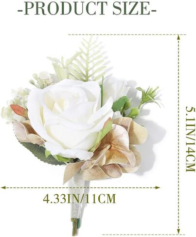 Latious Wedding Flower Boutonniere Red Groom Rose Buttonholes Men's Boutineer Party Suit Decoration Prom Anniversary Accessories for Groomsmans and Man (A-Red) in Saudi Arabia
