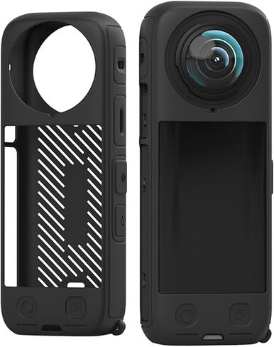 Silicone Case Compatible for Insta360 X4 Action Camera Accessories Kit Soft Rubber Protective Case with Lens Cover Guard (X4, Type1) in Saudi Arabia