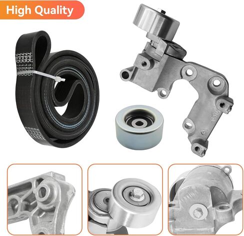 89374 محرك حزام الموتر وبكرة المهمل طقم حزام سير السربنتين مناسب لتويوتا كامري هايلاندر Rav4 أفالون سيينا فينزا، لكزس Es350 Rx350، 3.5L V6، 1662031040 36173 7PK1550 in Kuwait