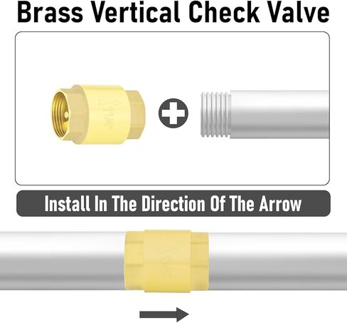 Kodilin 1 قطعة صمام فحص في الخط 1-1/4 بوصة خيط أنثى، منع التدفق الخلفي، صمامات فحص في اتجاه واحد in Kuwait