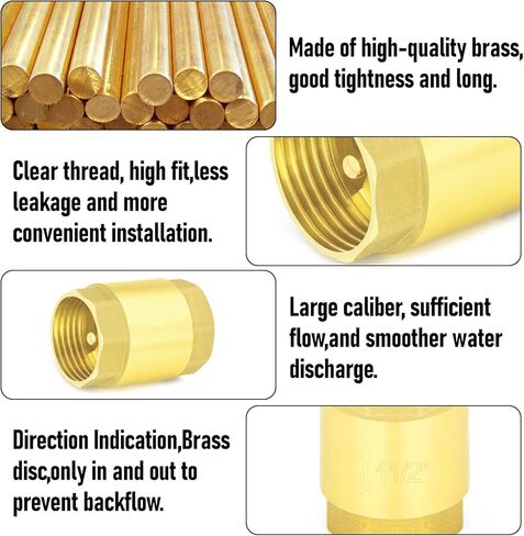 Kodilin 1 قطعة صمام فحص في الخط 1-1/4 بوصة خيط أنثى، منع التدفق الخلفي، صمامات فحص في اتجاه واحد in Kuwait