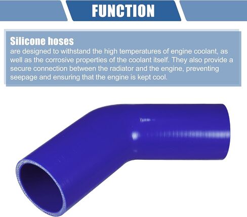 X AUTOHAUX 1 Pcs 51-60mm 2.01"-2.36" ID 120mm 4.72" Length 45 Degrees Blue Car Silicone Hose Coolant Hose Universal in Saudi Arabia