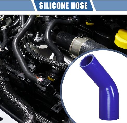X AUTOHAUX 1 قطعة 51-60 مللي متر 2.01 "-2.36" ID 120 مللي متر 4.72 "طول 45 درجة الأزرق سيارة خرطوم سيليكون خرطوم التبريد العالمي in Saudi Arabia