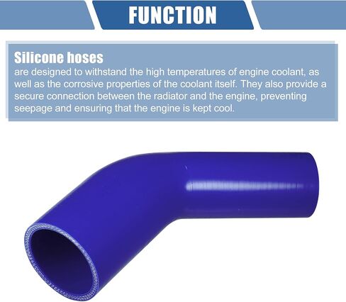 X AUTOHAUX 1 قطعة 51-60 مللي متر 2.01 "-2.36" ID 120 مللي متر 4.72 "طول 45 درجة الأزرق سيارة خرطوم سيليكون خرطوم التبريد العالمي in Saudi Arabia