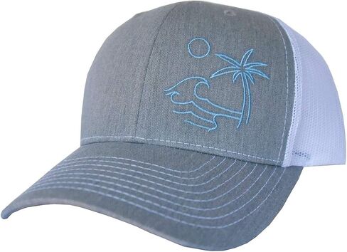 قبعة سائق الشاحنة الخارجية Snapback - تصميم شاطئ الأمواج in Kuwait