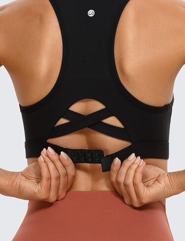 حمالة صدر رياضية للسيدات من CRZ YOGA برقبة عالية وسحاب أمامي - حمالة صدر رياضية بتغطية كاملة ومبطنة بظهر متسابق للتمارين الرياضية in Saudi Arabia
