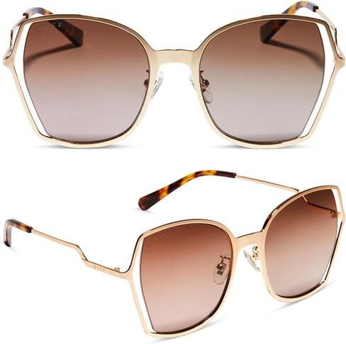 DIFF Donna III Oversized Sunglasses for Women UV400 Protection, Lightweight Wire Vintage in Kuwait