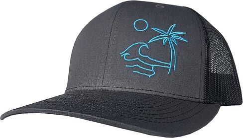 قبعة سائق الشاحنة الخارجية Snapback - تصميم شاطئ الأمواج in Kuwait