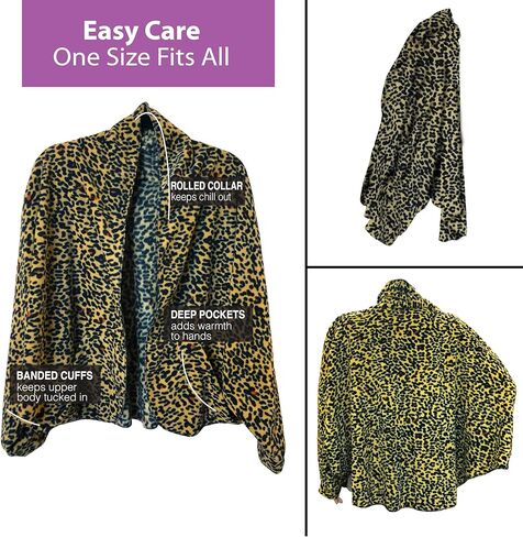 35 درجة أدناه شال بأساور مع جيوب، سترة صوفية طويلة مريحة وناعمة، لف شال منفضة صوفية in Kuwait