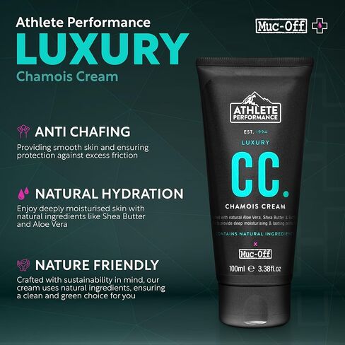 Muc-Off Luxury Chamois Cream Cycling | Anti-Chafing, Moisturizing Formula | Long-Lasting Comfort & Protection | Ideal for Cyclists, Triathletes, and Runners in Kuwait