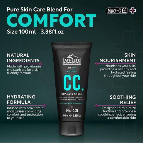 Muc-Off Luxury Chamois Cream Cycling | Anti-Chafing, Moisturizing Formula | Long-Lasting Comfort & Protection | Ideal for Cyclists, Triathletes, and Runners in Kuwait
