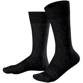 Milano Men's Mid-Calf Pima Cotton Tweed Sneaker Socks, Charcoal