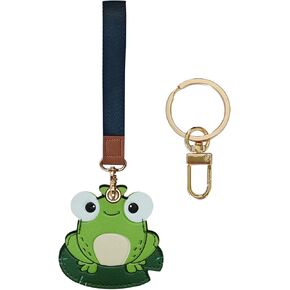 حامل بطاقة هوائية مخفي من الجلد الصناعي، ملحقات حافظة هوائية واقية لطيفة من Kawaii مع سلسلة مفاتيح بحبل لحزام المعصم (اللون Q) in Kuwait