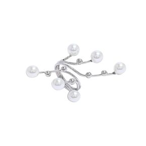 Handmade Pearl Ring Stacking Pearl Statement Rings Adjustable Open Pearl Full Finger Ring Trendy Personality Pearl Cluster Jewelry for Women (B-gold)