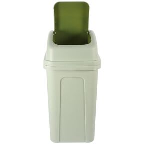 Unomor Waste Paper Basket Office Bathroom Trash Can with Swing Lid Small Plastic Kitchen Wastebasket Garbage Container Bin Recycling Rubbish Waste Paper Bin for Laundry Bedroom Black