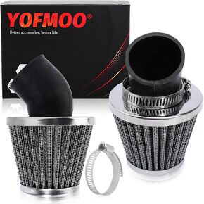 Filter Cleaner 35mm 45 Degree Angled for 50cc 70cc 90cc 110cc 125cc 2-stroke 4-stroke Engine Motorcycle ATV Quad Scooter Go Kart Moped Pit Dirt Pocket Mini Bike 34mm 36mm Pack of 2