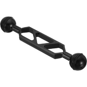 PATIKIL 6" Double Ball Extension Arm, Aluminum Alloy Ball Head Arm Underwater Lighting System Connector for Strobe Video Light, Black