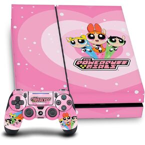Head Case Designs Officially Licensed The Powerpuff Girls Group Graphics Vinyl Sticker Gaming Skin Decal Cover Compatible with Sony PlayStation 4 PS4 Console and DualShock 4 Controller Bundle