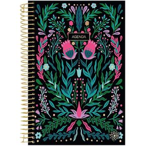 bloom daily planners UNDATED Spanish Calendar Year Day Planner - Passion/Goal Organizer - Monthly/Weekly Agenda Book with Tabs (January to December) - 6" x 8.25" - Folky Floral